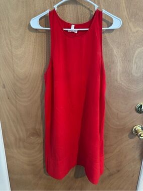 Leith Sleeveless Red Shift Dress